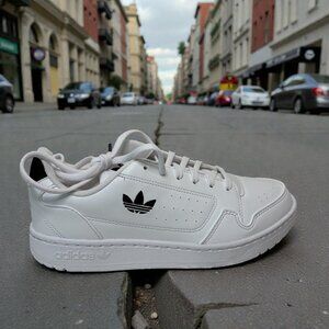 Adidas 90 New York Classic White Sneakers with Black Accents  7.5 Women
